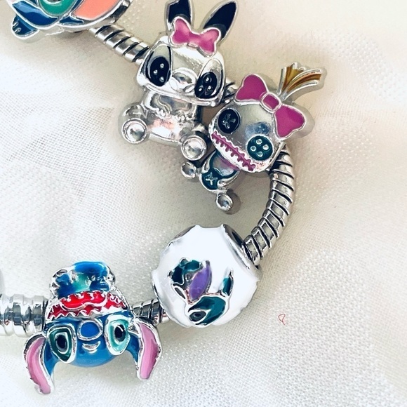 NWOT 7.5" Stitch Charms & Bracelet - Lilo & Stitch Beads Bangle for Women/Girls - Picture 5 of 7
